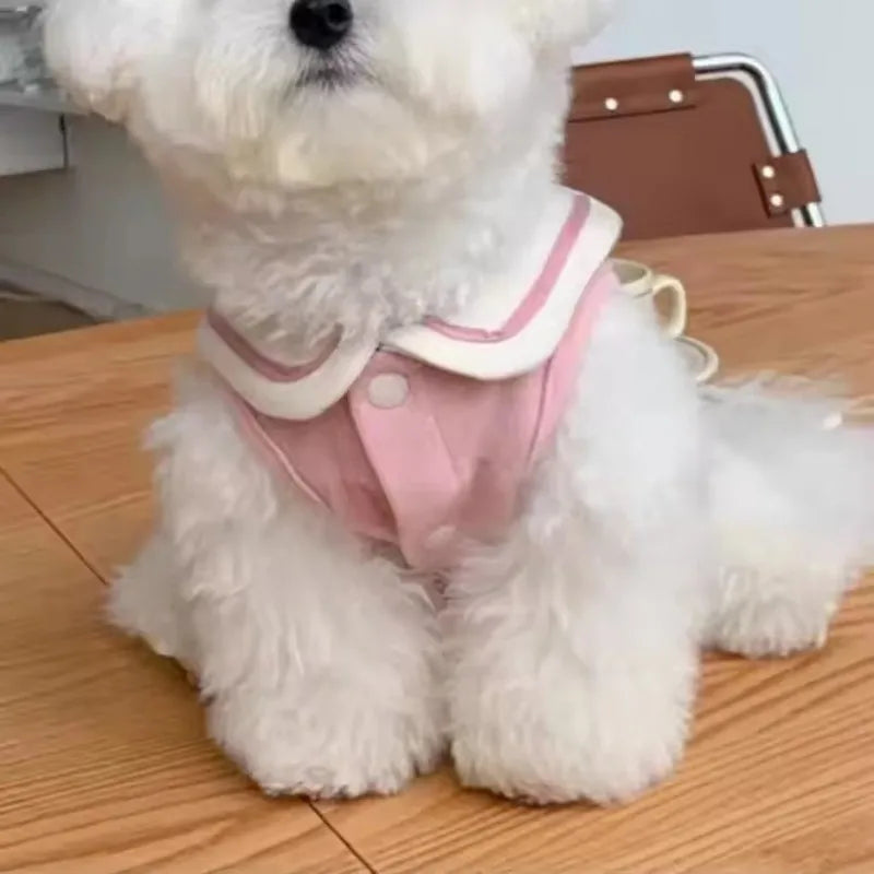 Cute Stripe Polo Dog T-Shirt