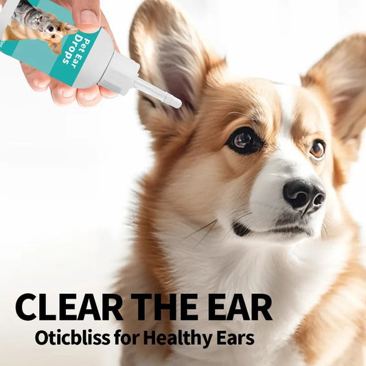 Pet Ear Wash Drops for Dogs & Cats