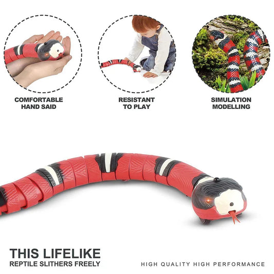 Automatic Cat Toys Interactive Smart Sensing Snake TeaseToys