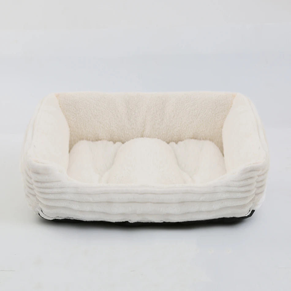 Square Plush Pet Bed for Dogs & Cats