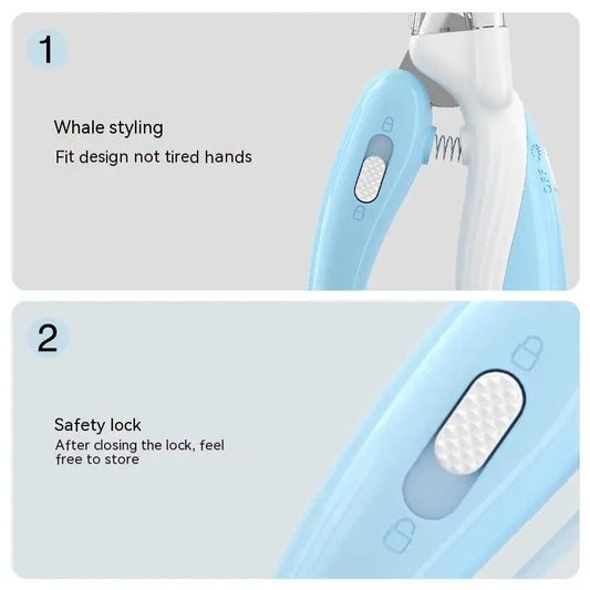 Pet Nail Clippers with LED Light – Electric Dog & Cat Nail Trimmer Grinder