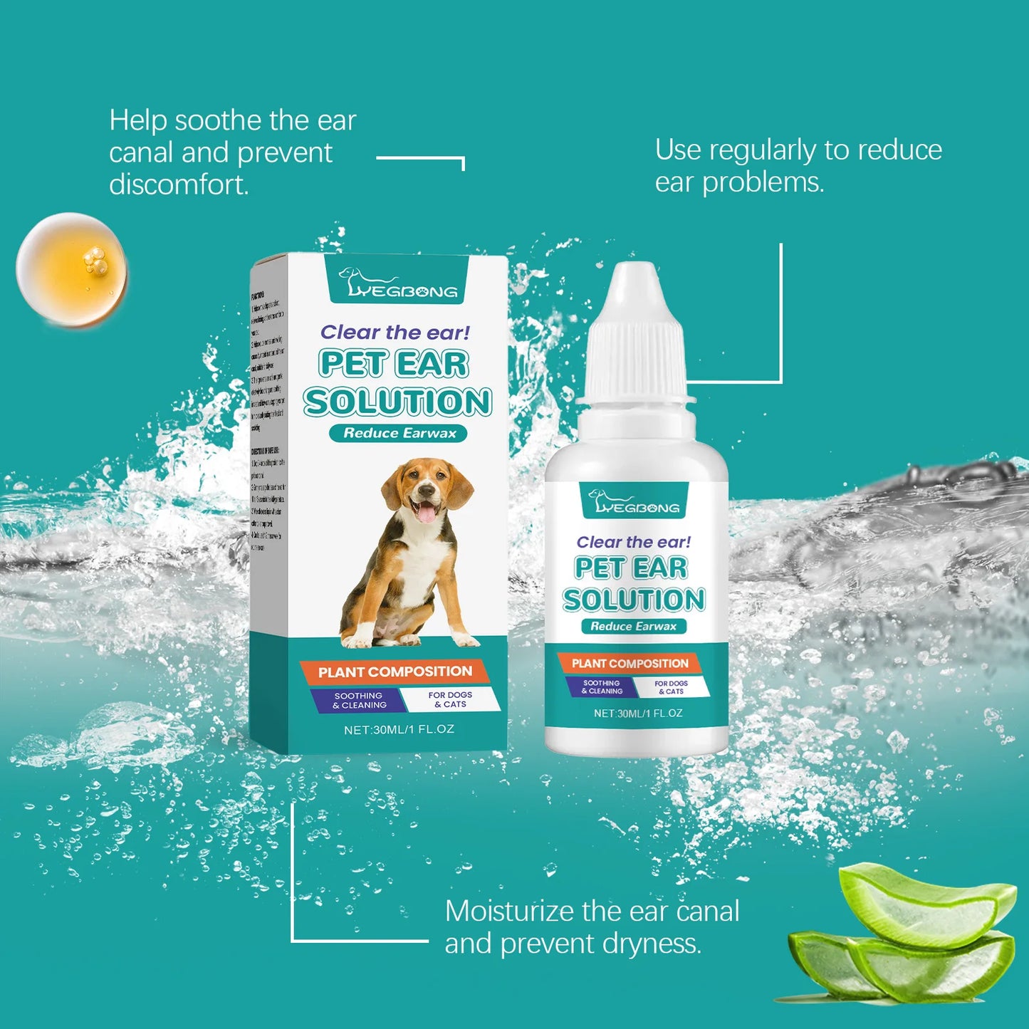 Yegbong Pet Ear Cleaner Drops 30ml