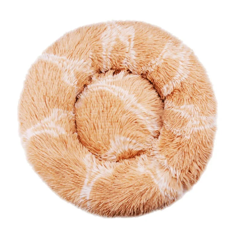 40–90cm Round Pet Bed – Super Soft Plush Dog & Cat Bed