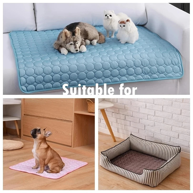 Dog Cooling Mat Summer Pet Bed Blanket