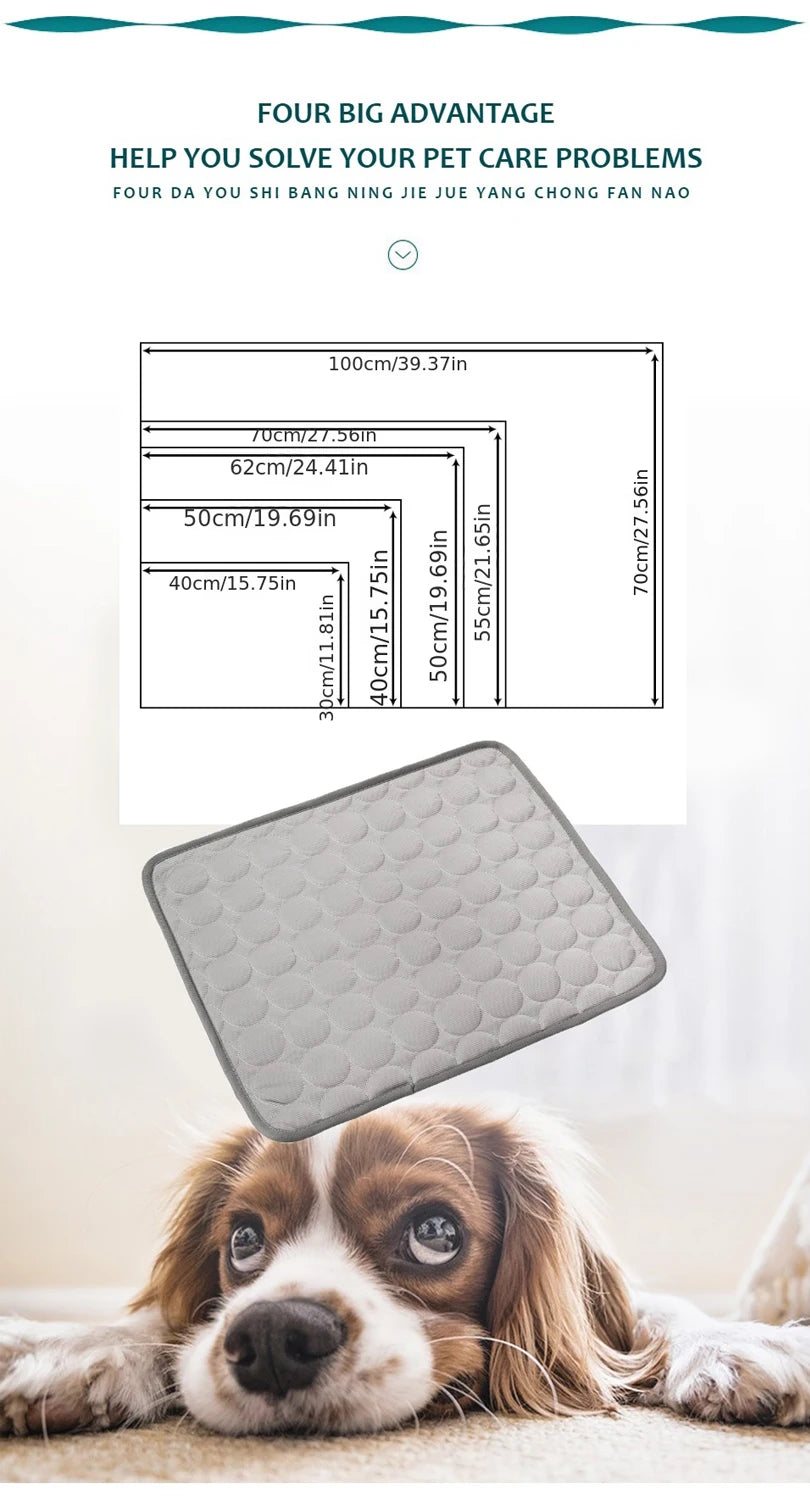 Dog Cooling Mat Summer Pet Bed Blanket