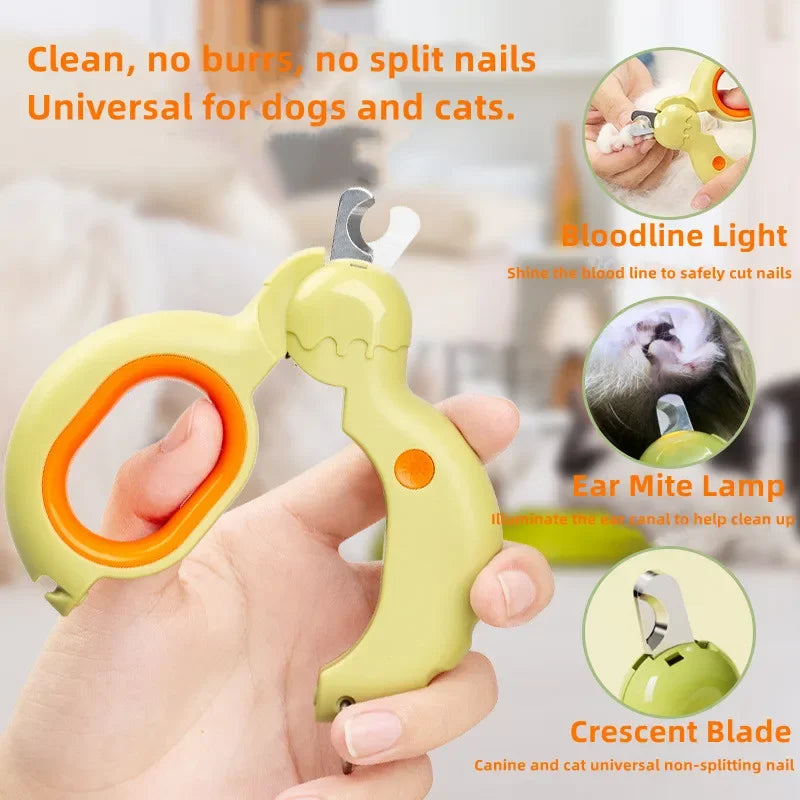 Pet Nail Clippers with LED Light – Electric Dog & Cat Nail Trimmer Grinder
