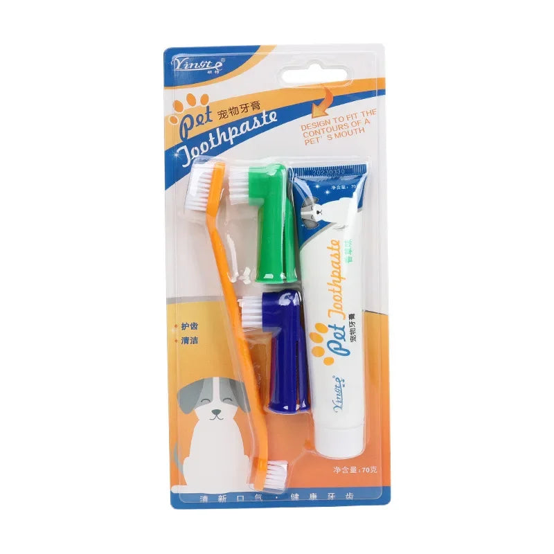 Pet Dental Care Kit with Toothbrush & Toothpaste
