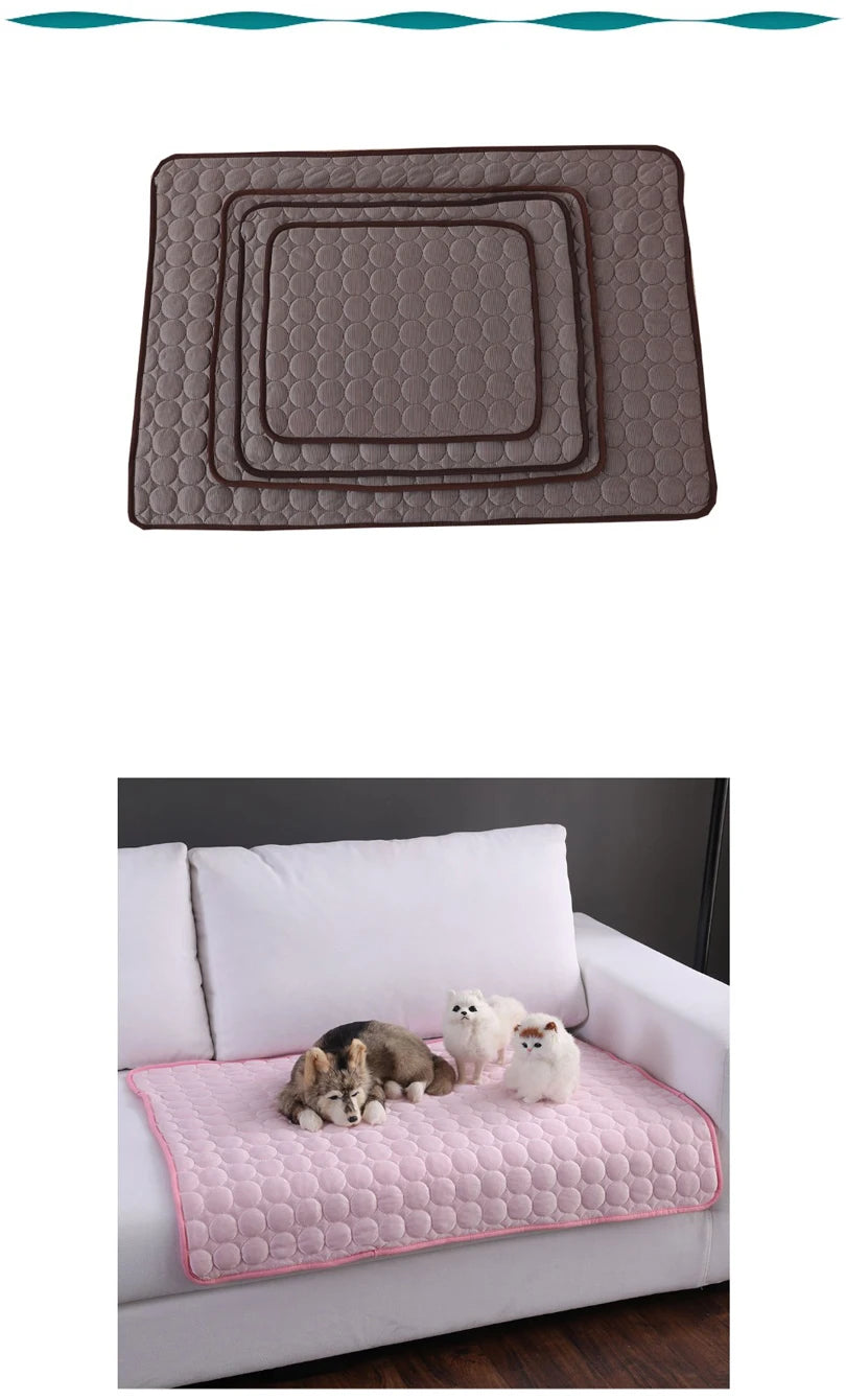 Dog Cooling Mat Summer Pet Bed Blanket