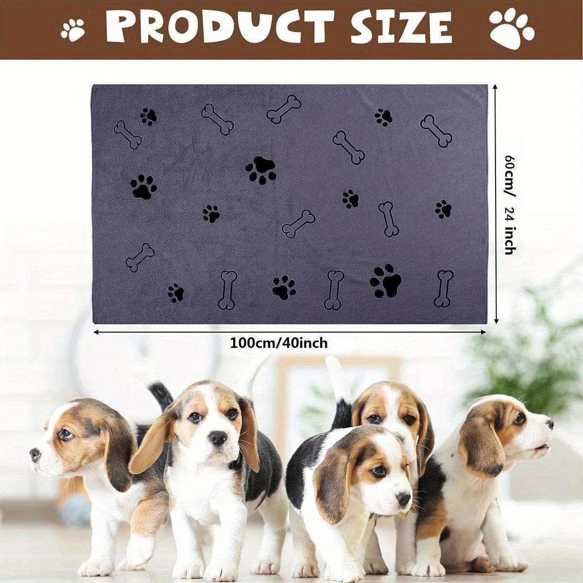 Dog & Cat Quick-Drying Microfiber Towel