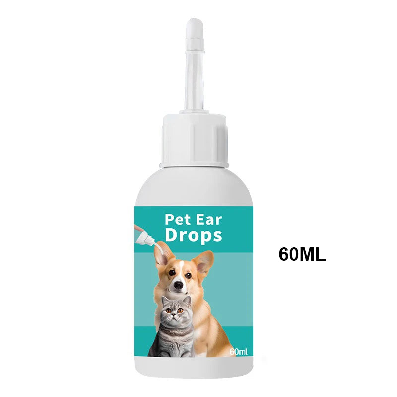 Pet Ear Wash Drops for Dogs & Cats