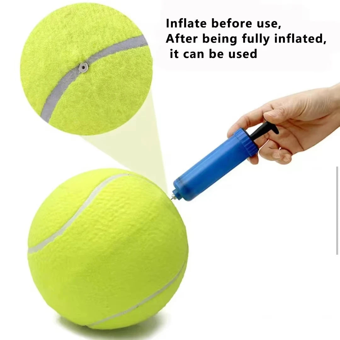 Giant Inflatable Tennis Ball for Dogs with Pump
