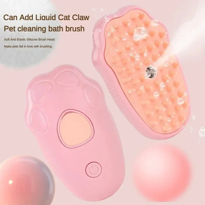 3-in-1 Electric Cat Comb & Steam Brush