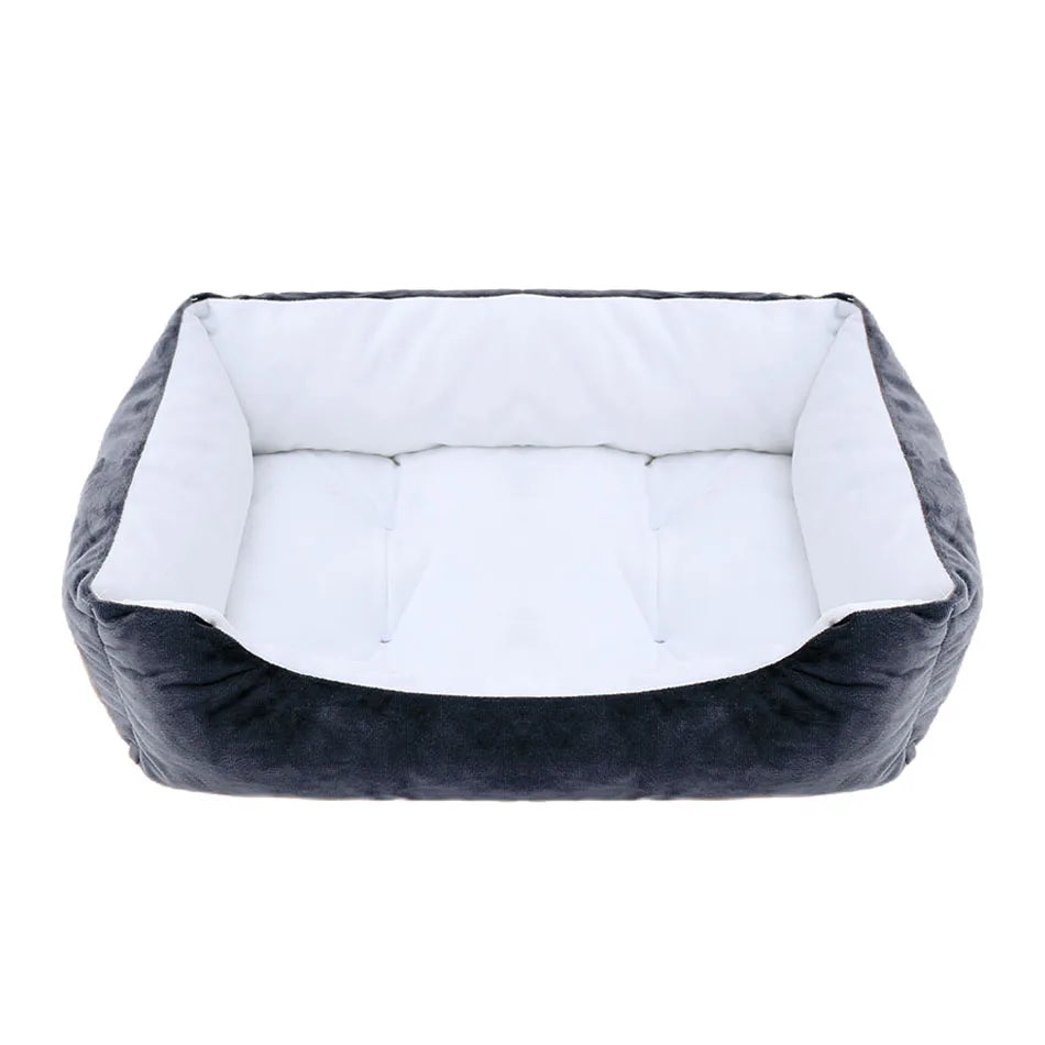 Square Plush Pet Bed for Dogs & Cats