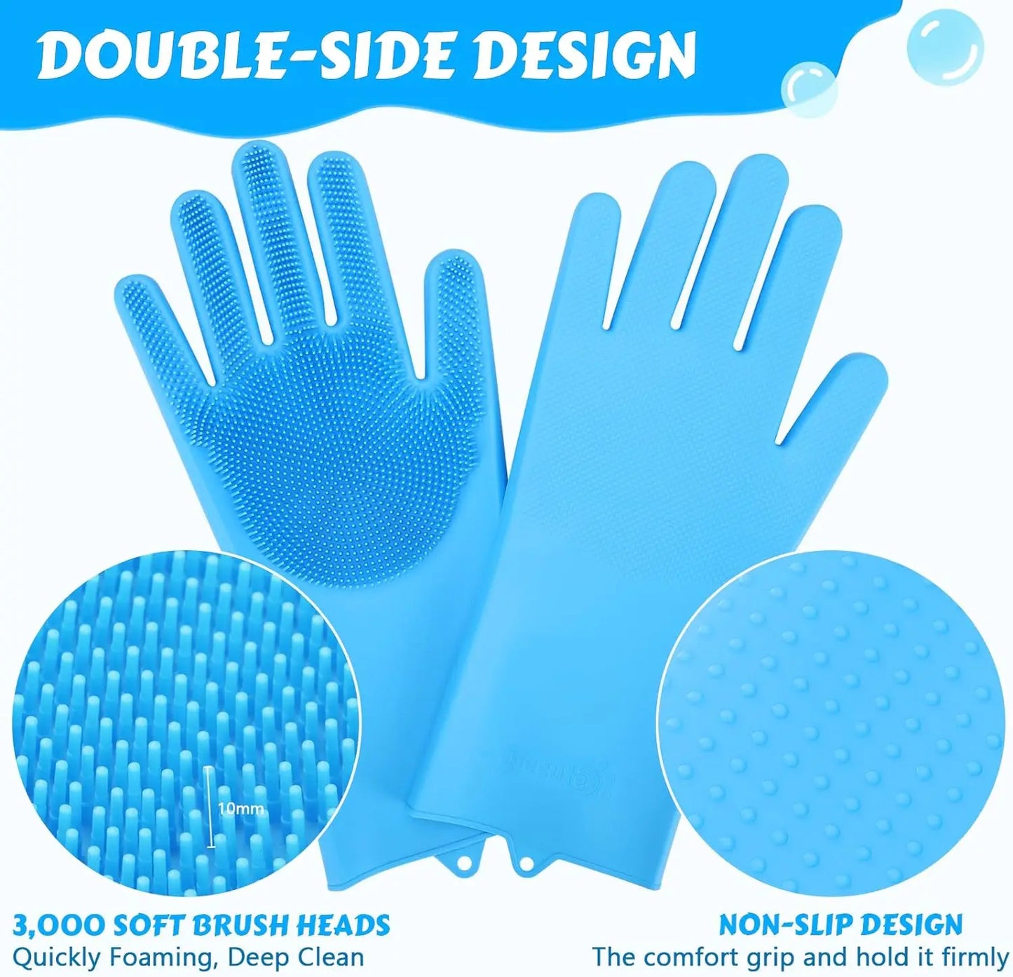 Pet Grooming & Bathing Gloves for Dogs & Cats
