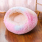 Snooze Cat Bed – Round Plush Fluffy Hooded Cozy Cave
