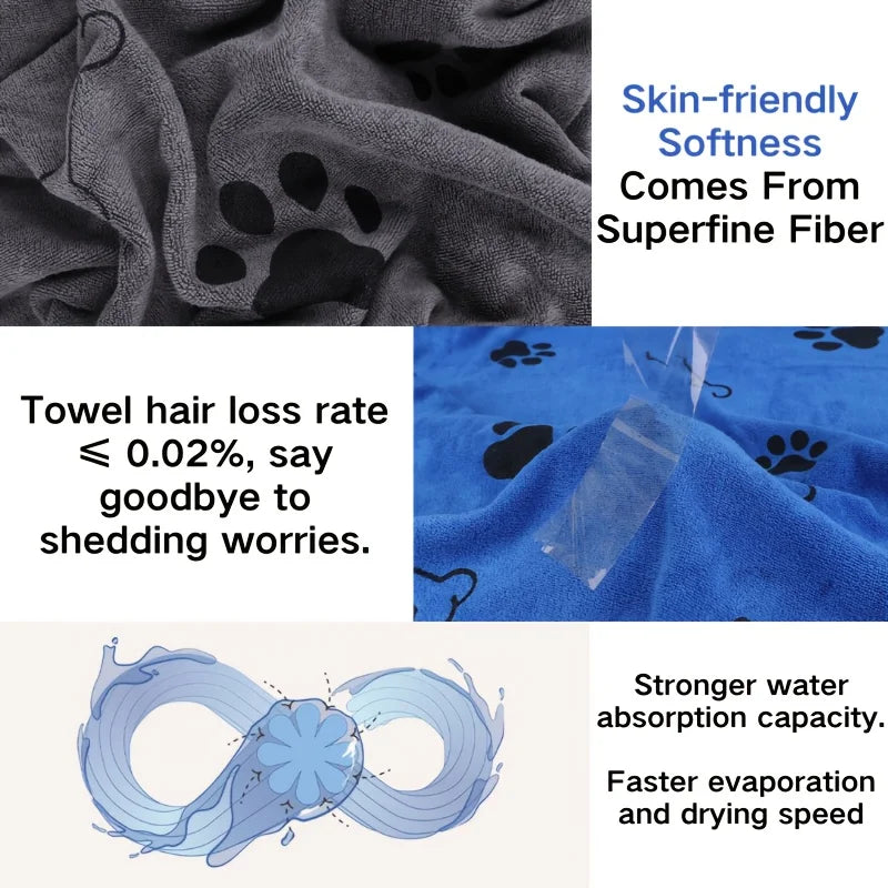 Dog & Cat Quick-Drying Microfiber Towel