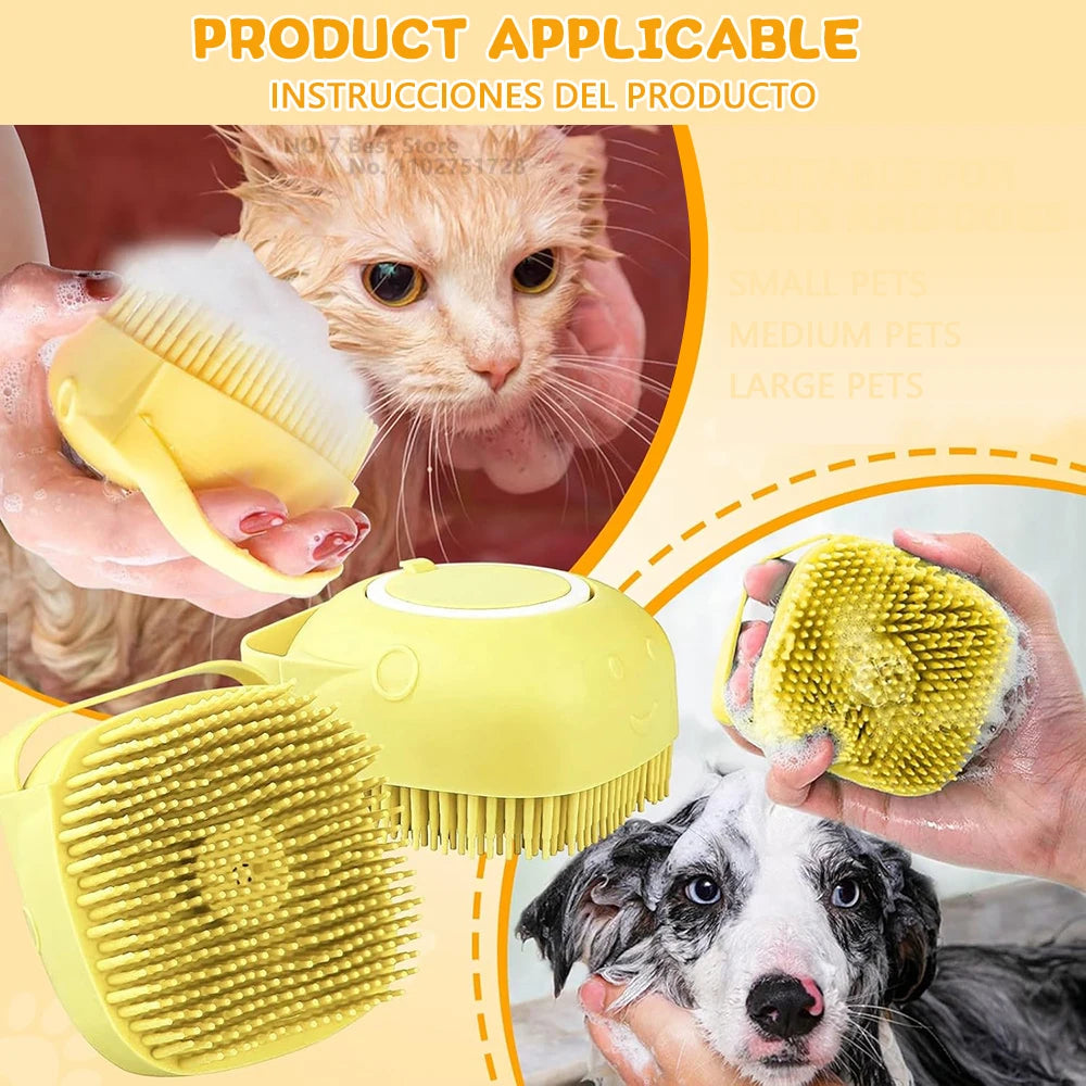 Silicone Dog Bath & Shampoo Brush
