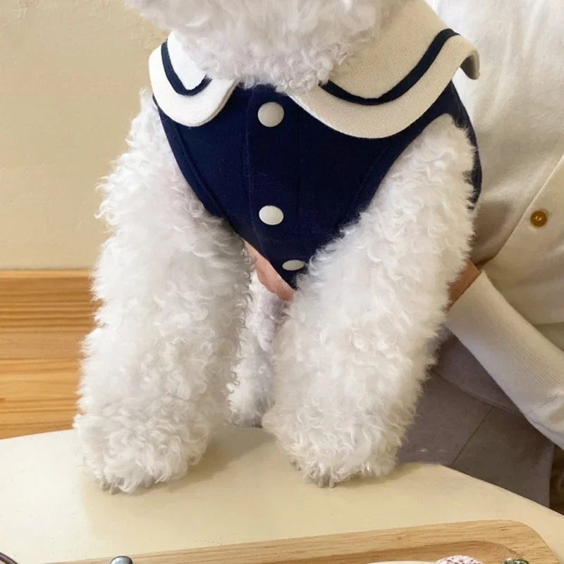 Cute Stripe Polo Dog T-Shirt