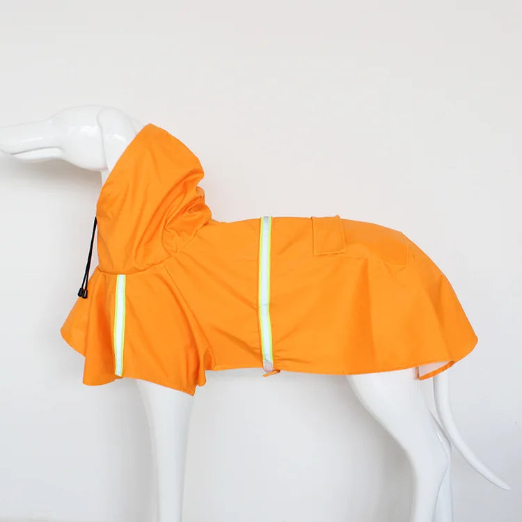 Large Dog Waterproof Hooded Raincoat
