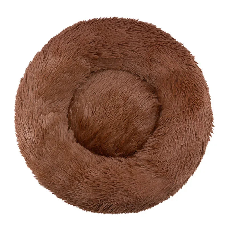 40–90cm Round Pet Bed – Super Soft Plush Dog & Cat Bed