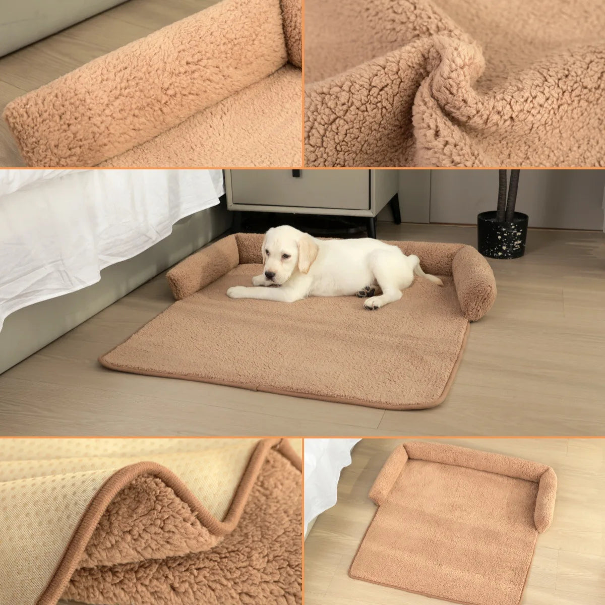 Removable Lamb Velvet Pet Large Dog Bed