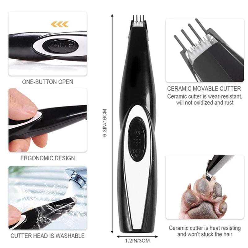 Electric Pet Grooming Clipper Kit for Dogs & Cats