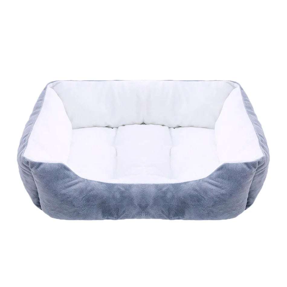 Square Plush Pet Bed for Dogs & Cats