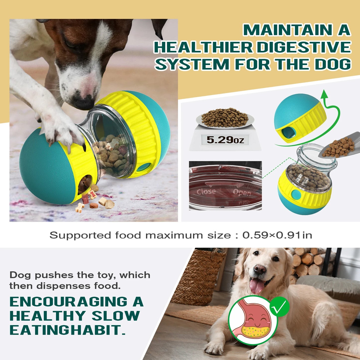 Interactive Dog Food Ball Toy