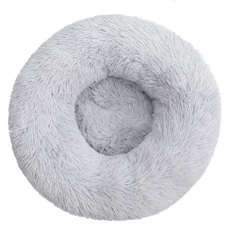 40–90cm Round Pet Bed – Super Soft Plush Dog & Cat Bed