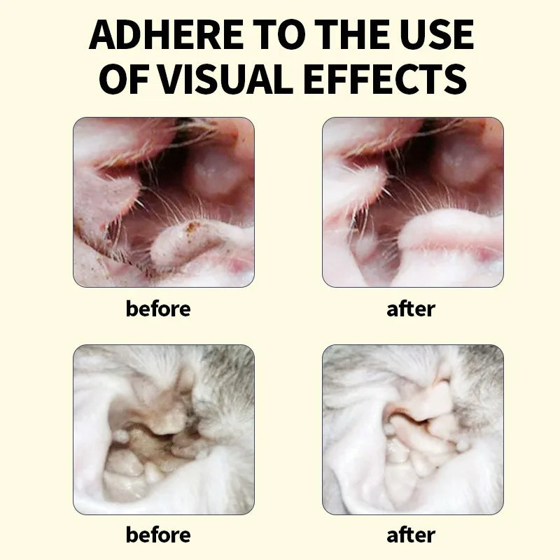 Pet Ear Wash Drops for Dogs & Cats