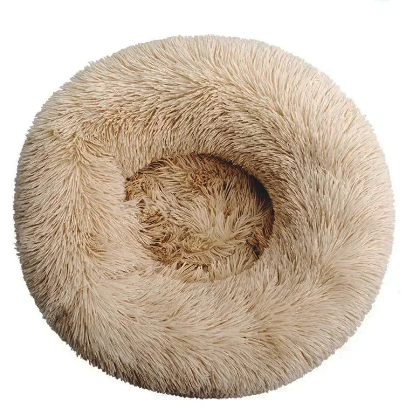 40–90cm Round Pet Bed – Super Soft Plush Dog & Cat Bed