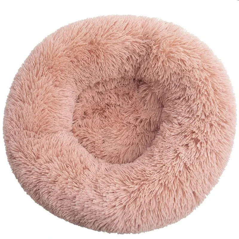 40–90cm Round Pet Bed – Super Soft Plush Dog & Cat Bed