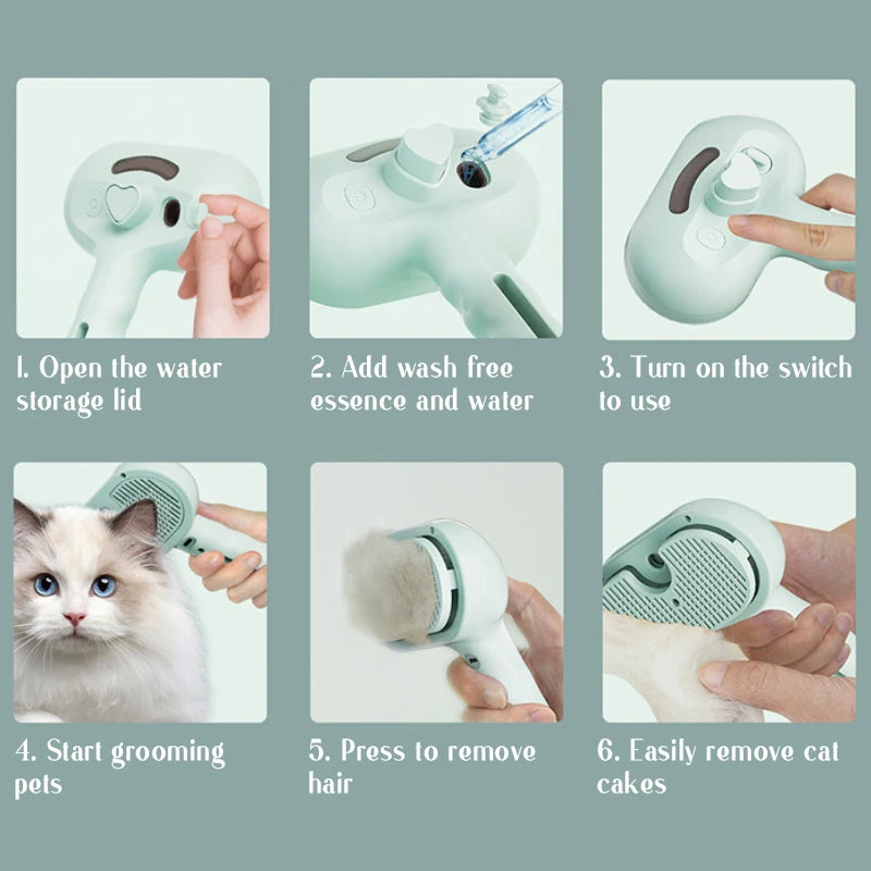 Pet Steam Massage Comb for Dogs & Cats