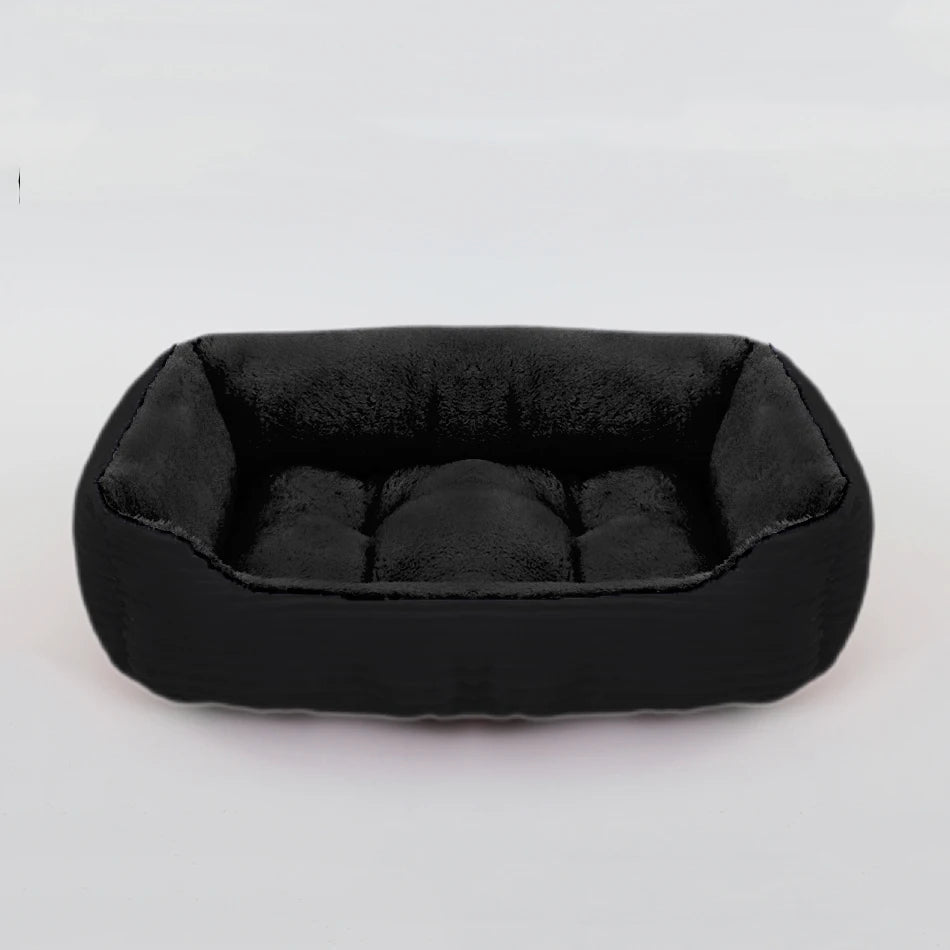 Square Plush Pet Bed for Dogs & Cats