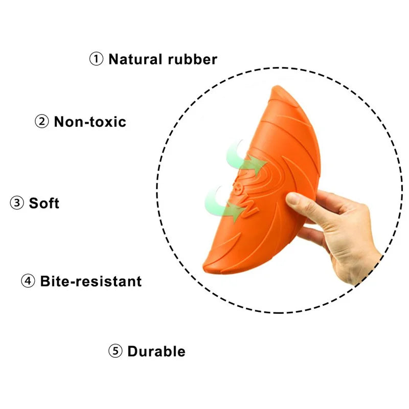 OUZEY Bite-Resistant Dog Flying Disc Toy