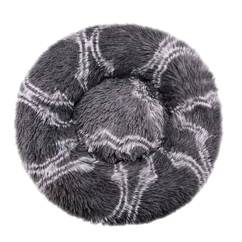 40–90cm Round Pet Bed – Super Soft Plush Dog & Cat Bed