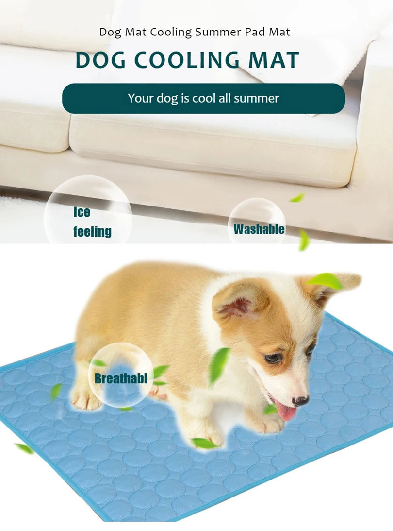 Dog Cooling Mat Summer Pet Bed Blanket