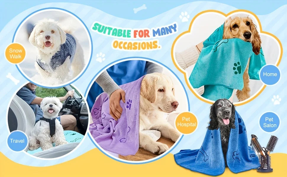 Dog & Cat Quick-Drying Microfiber Towel
