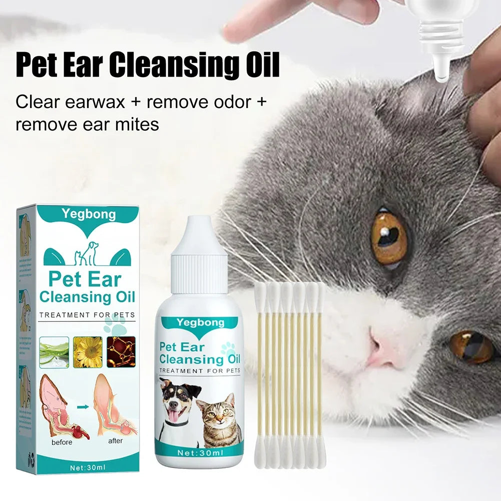 30ml Pet Ear Cleaning Drops for Dogs & Cats