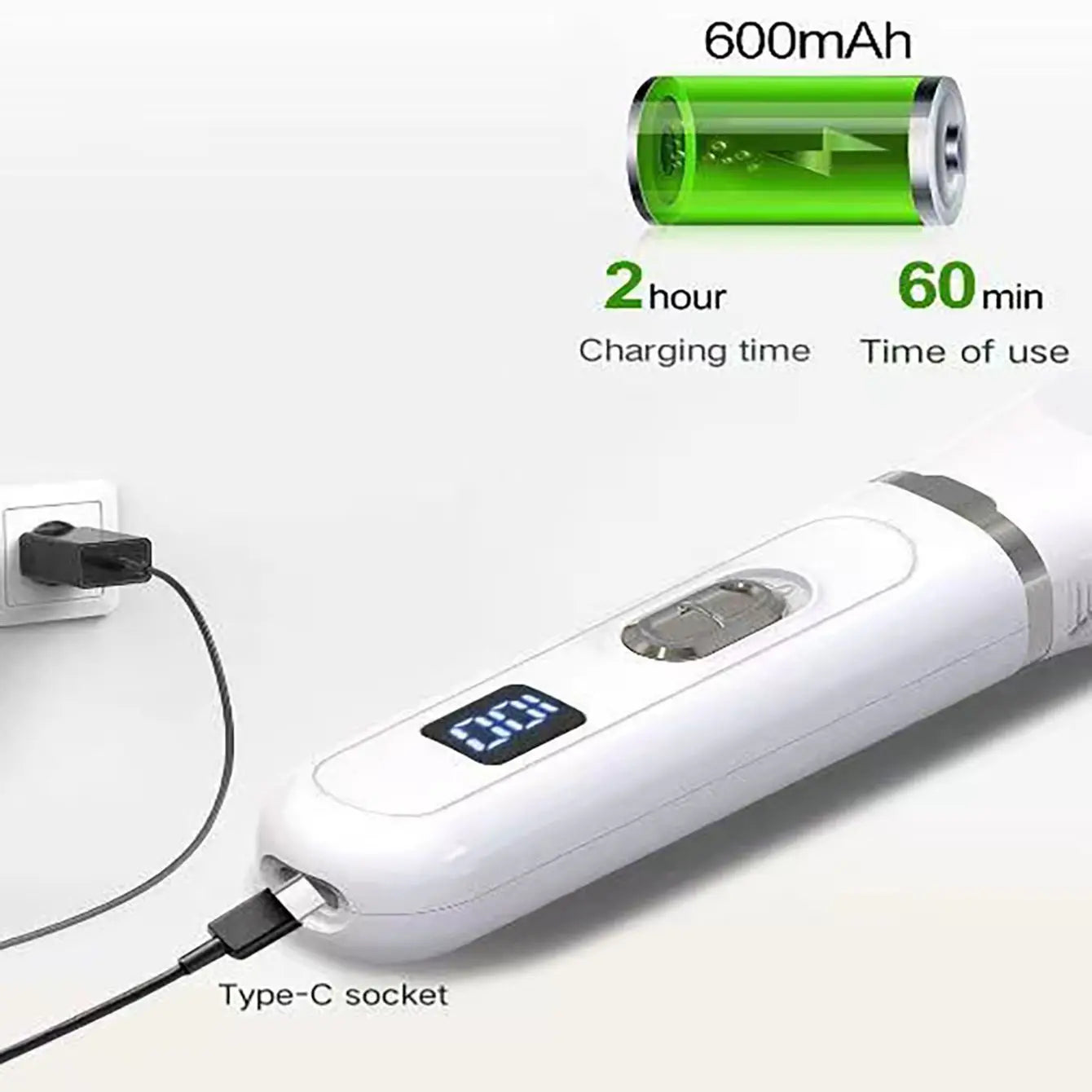 USB Rechargeable Pet Hair Clippers for Dogs & Cats