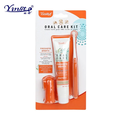 Pet Dental Care Kit with Toothbrush & Toothpaste