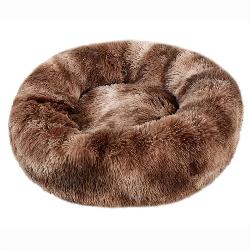 40–90cm Round Pet Bed – Super Soft Plush Dog & Cat Bed