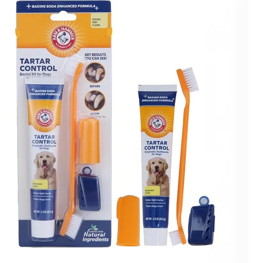 Pet Dental Care Kit with Toothbrush & Toothpaste