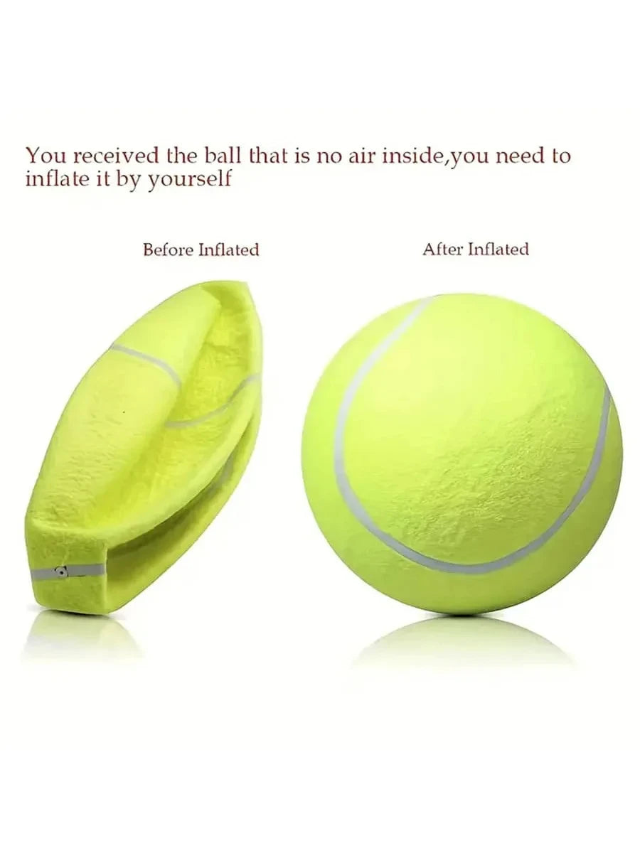 Giant Inflatable Tennis Ball for Dogs with Pump
