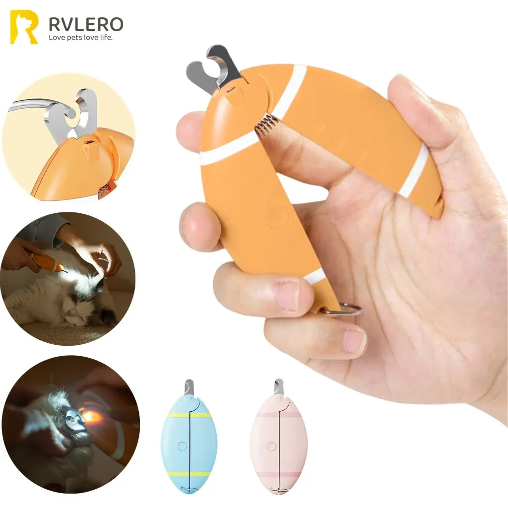 Pet Nail Clippers with LED Light – Electric Dog & Cat Nail Trimmer Grinder