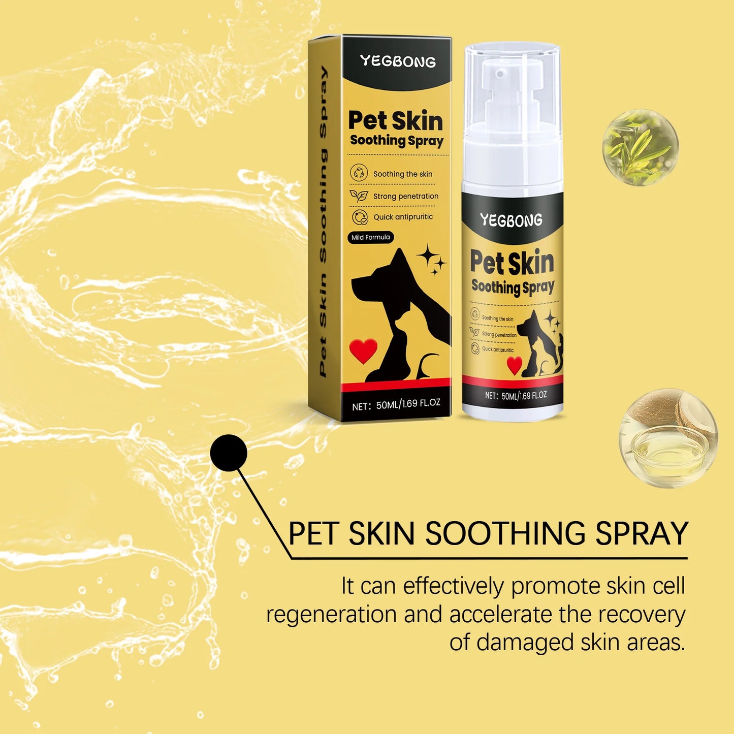 Pet Skin Care Spray for Dogs & Cats