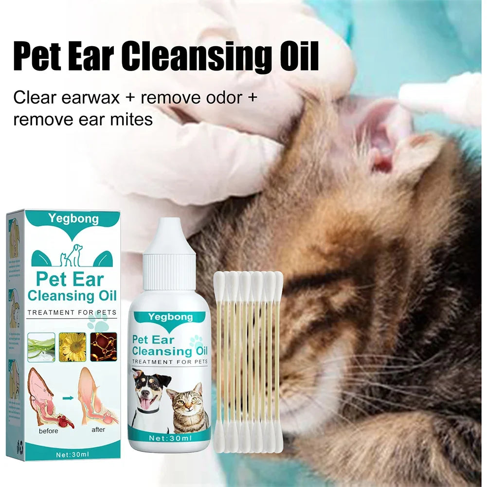 30ml Pet Ear Cleaning Drops for Dogs & Cats