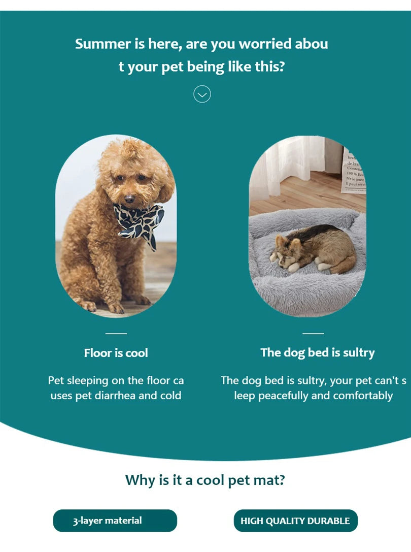Dog Cooling Mat Summer Pet Bed Blanket
