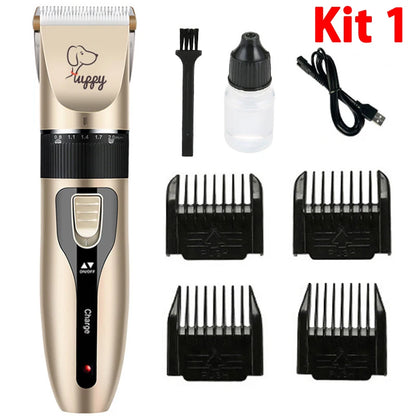 Electric Pet Grooming Clipper Kit for Dogs & Cats