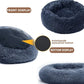 40–90cm Round Pet Bed – Super Soft Plush Dog & Cat Bed